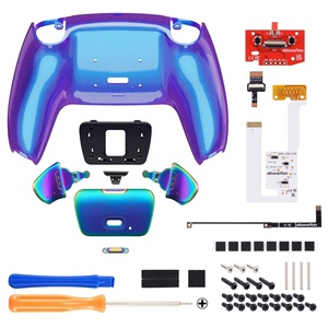 Boutons Métalliques Arc-en-ciel Bleu et Violet Effet Caméléon - Kit de Reconfiguration RISE V3 pour Manette PS5 BDM-030/040/050 - Product Image 2
