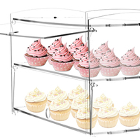 Vitrine acrylique vitrine de pâtisserie de boulangerie, vitrine de biscuit de beignet boîtier en plastique