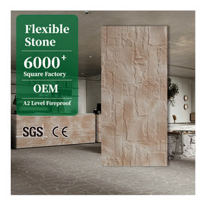 Losa <span class=keywords><strong>de</strong></span> <span class=keywords><strong>piedra</strong></span> flexible moderna Rinsun, resistente al agua, ignífuga, para pared interior y exterior, para hoteles, dormitorios, escaleras, baño exterior - Product Image 1