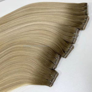 Spedizione rapida in Stock estensione <span class=keywords><strong>capelli</strong></span> a farfalla vera <span class=keywords><strong>capelli</strong></span> umani 2 lati iniettati Xo invisibile fori trama 24 pollici - Product Image 1