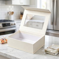 Factory Price MOQ 1000 Folding Carton Drawer Box Clear Window Pull Gift Box Transparent Lid Big Size Birthday Gift Paper