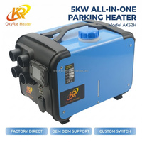 Chauffage au diesel horizontal OkyRie AX52H 5KW 12V 24V DC 220V AC avec protection contre la surchauffe pour véhicule