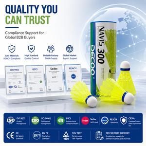 Professional Nylon Shuttle <strong>Badminton</strong> 3pcs Tube - Extra Durable Synthetic Shuttlecocks with Real Cork Base for Intensive Play - Product Image 3