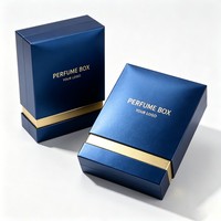 Boîte cadeau de luxe rigide en deux parties pour flacon de parfum, avec insert et logo en feuille d'or UV, pour emballage de parfum