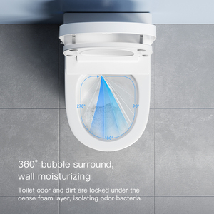 Inodoro Inteligente de Lujo para Baño, Inodoro Japonés con Sensor Automático de Pie, Descarga Electrónica y Función de Lavado T7 Square Ce - Product Image 5