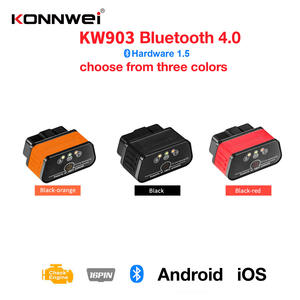 Lecteur de code OBD2 Bluetooth BLE4.0 automobile KONNWEI KW903 Scanner de voiture sans fil avec <span class=keywords><strong>25K80</strong></span> - Product Image 2
