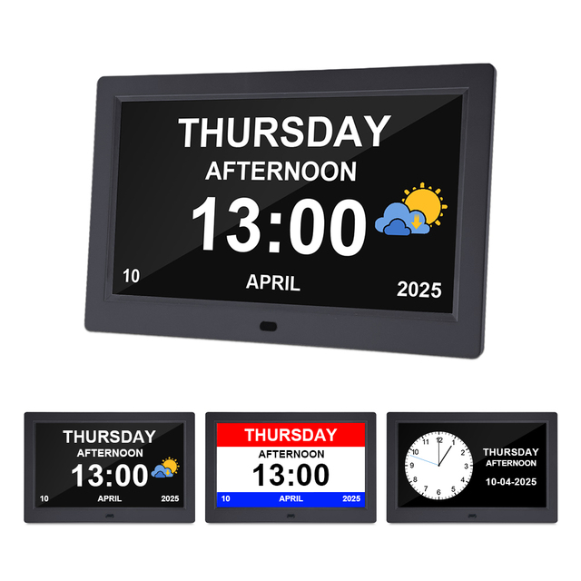 7 and 10.1 Inch Digital Picture Frame with Video Music Photo Auto Rotate Calendar Time Digital Alarm Clock Digital Photo Frame