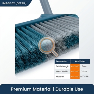 <span class=keywords><strong>Balais</strong></span> de nettoyage d'extérieur en plastique PP avec tête à poils angulaires, résistants à l'eau, durables, 120 cm, avec manche en métal - Product Image 3