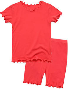 ชุดเสื้อผ้าใยไผ่ผสมสแปนเด็กซ์สีม่วงล้วนแขนสั้นน่ารัก รุ่น TZ-546-YXN - Product Image 6