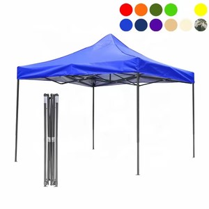 Nuovissima Tenda Pieghevole 3x3 <span class=keywords><strong>Metri</strong></span> 10x10 Piedi Blu Impermeabile in Acciaio per Esterni Tessuto Oxford 300D/420D/600D Personalizzabile per Fiere - Product Image 1