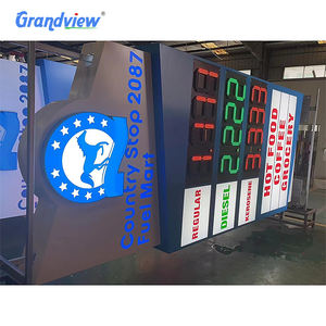 De gas de pie estación electrónica pilón signo junta de energía solar publicidad estación de gas Pilar de señalización - Product Image 4