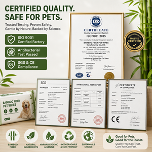 Logo personnalisé, 100% fibre de bambou, doux, biodégradable, respectueux de l'environnement, 70 pièces, hypoallergénique, sans parfum, formule <span class=keywords><strong>antiseptique</strong></span> douce, <span class=keywords><strong>pour</strong></span> animaux de compagnie - Product Image 5