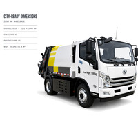 Truk Sampah Listrik untuk Pengumpulan Sampah Kota dengan Kapasitas 10 Cbm Side Loader Biaya Perawatan Rendah