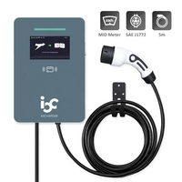 Estación de Carga para Vehículos Eléctricos Iocharger de 7kW/22kW, Montada en Pared, Comercial, Compatible con OCPP 2.0.1 e ISO15118, Plug and Charge