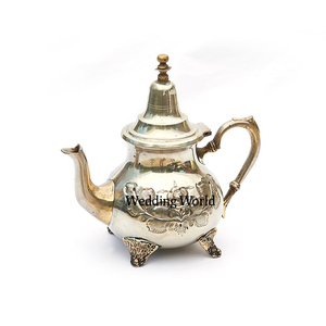 Handgemachte marok kanis che Messing-Teekanne mit Gold veredelung Moderner Stil Indischer Messing-Kaffee-und Teekanne Hersteller aus Indien