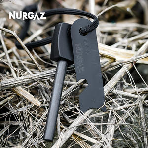 Encendedor de fuego de supervivencia de metal con forma de mariposa negra Nurgaz Flint And Steel Rod, tamaño mediano, herramienta para exteriores para la naturaleza. - Product Image 4