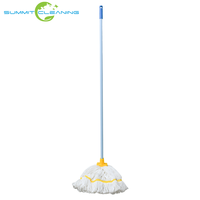 Recharge de tête de balai serpillère en microfibre à boucles, tête de balai serpillère plate en plastique blanche de remplacement pour le nettoyage des sols NO.9413