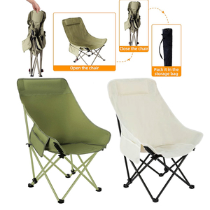 Sillas de <span class=keywords><strong>Camping</strong></span> Plegables con Respaldo Alto, Sillas de Playa Ligeras y Portátiles, Silla de Pesca para Exteriores, Venta de Fábrica - Product Image 1