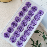 2-3cm Haute Qualité Yunnan Naturel Pour Toujours Éternel Immortel Fleur Tête Préservée Rose en Vente