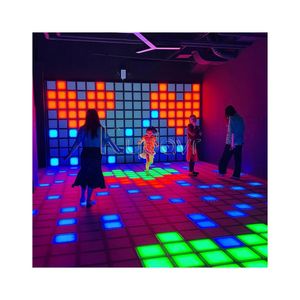 Juego Interactivo <span class=keywords><strong>Escape</strong></span> Active, Piso de Rejilla de Píxeles LED, Baldosas de 25 cm, Arena de Habitación, Activar Luz LED, Juegos de Piso Lava - Product Image 1