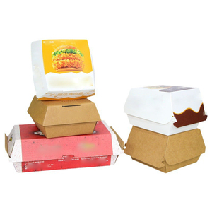 מחזר קמרונות קייטרינג חד פעמיים נייר קראפט חד פעמיים אוכל אוכל המבורגר תיבת takeawway מיכל - Product Image 6