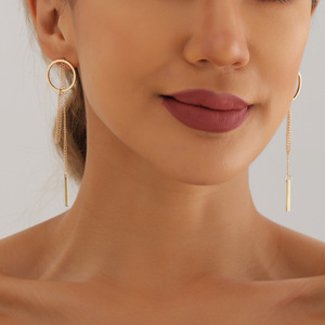 Boucles d'oreilles pendantes Boucles d'oreilles New Round Tassel Boucles d'oreilles Bijoux Cadeau pour les filles - Product Image 3