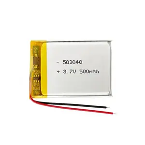 503040 batterie lipo 3.7v 500mAh batterie rechargeable au lithium polymère avec pcb