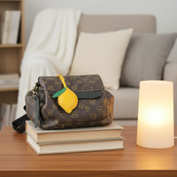 Nieuwe Creatieve Lente Frisse Fruit Citroen Lederen Handtas Bagage Hangende Hanger Schattige Citroen Tas Decoratie Accessoires Op Maat Sleutelhanger