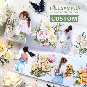 Tùy chỉnh Tạp Chí Cô gái đẹp vật nuôi băng cho sổ lưu niệm Nhật Ký vật nuôi Băng Sticker Rolls - Product Image 1