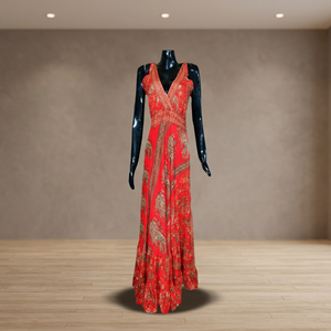Vestidos bohemios hippies elegantes, vestido de seda con cuello halter, ropa de mujer, vestidos. Fabricado en India, tienda mayorista en línea. - Product Image 3