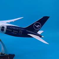Modèle d'avion en résine ABS de haute simulation de 47 cm, Lufthansa B787 100e anniversaire, avec éclairage LED et train d'atterrissage