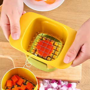 เครื่องหั่นผักแบบใช้มือ 2-in-1 สำหรับหั่นหัวหอม แตงกวา หั่นเต๋า หั่นฝอย และหั่นเต๋าแบบสี่เหลี่ยม ใช้ได้กับมันฝรั่ง - Product Image 3