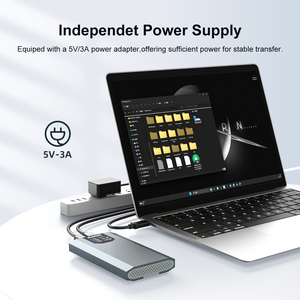 MAIWO K2023R alluminio <span class=keywords><strong>2</strong></span> Bays RAID M.<span class=keywords><strong>2</strong></span> NVMe SSD involucro USB3.<span class=keywords><strong>2</strong></span> Gen <span class=keywords><strong>2</strong></span> 20 Gbps scatola di trasmissione a stato solido tipo-C SSD Case - Product Image 5