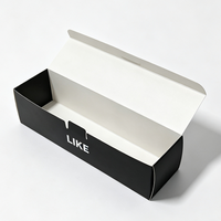 Boîtes à sushi en papier noir de qualité alimentaire personnalisées en gros, boîtes d'emballage en papier noir personnalisées avec logo pour la restauration de sushi à emporter