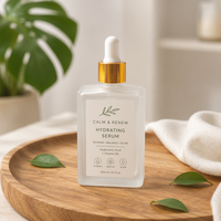 Botol Tetes Kaca Bening Doff Desain Baru 15ml 30ml 50ml 100ml Kemasan Kosmetik Botol Tetes Minyak Esensial dengan Tutup Emas