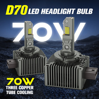 Ampoule de phare à LED RCJ D70 70W 9000LM D1S D2S D3S D4S D5S D8S série lampe Canbus nouvelles ampoules de projecteur de voiture en aluminium Hid antibrouillard