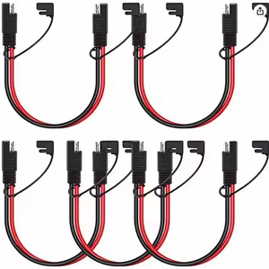 SAE公/母插头IP67汽车太阳能防水延长电缆，带防尘罩铜触点和电脑外壳 - Product Image 4