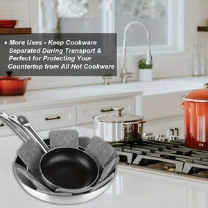 Protectores de Fieltro para Ollas y Sartenes, Separadores Resistentes al Calor, Evitan Arañazos, Separan las Superficies de Utensilios de Cocina - Product Image 2