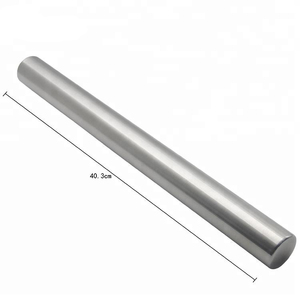 China New Products 18/8 Stainless Steel French Rolling Pin for Bakers Cookie <strong>Pastry</strong> Dough <strong>Roller</strong> - Product Image 2