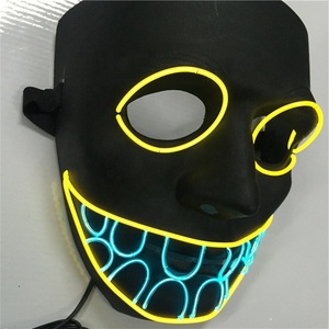 Expédition rapide Lueur Dans le Noir Costume De Fête Led <span class=keywords><strong>EL</strong></span> Fil Néon Masque - Product Image 2