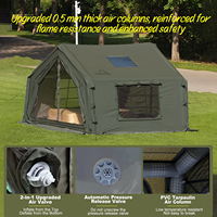 Tente pneumatique Coody 10.0 - Vert armée, tente de camping gonflable personnalisée, grande tente de camping de voyage, tente d'extérieur