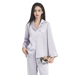 Pijamas de Seda Pesada Vintage Mumi 19 para Mujer, Otoño Invierno 2025, Manga Larga, Pantalones de Corte Bootcut, Conjunto de Ropa de Dormir 100% Seda de Morera - Product Image 6