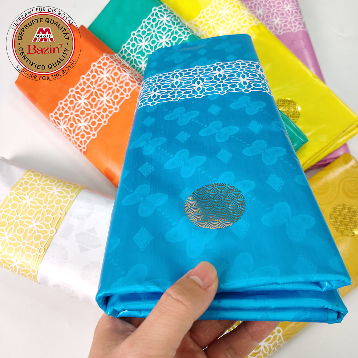 2020 Latest African Senegal Bazin Riche Fabrics Forweddings