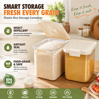 Vast Plastic Rice Storage Container Home Use Insect-Proof Moisture-Proof Sealed Large 20-Pound Rice Box Grain Flour
