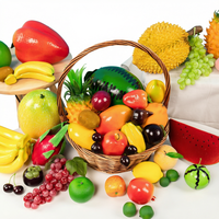 Nieuwe design zilveren druiven appel sinaasappel kunstmatige fruit groenten 8cm Halloween Kerst huisdecoratie feestgebruik
