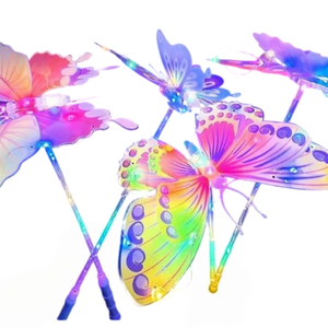 Bâton lumineux LED magique pour enfants, papillon lumineux coloré, bâton lumineux à main, jouets lumineux - Product Image 1