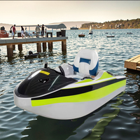 Jet ski électrique pour adulte, 55 kWh, 18 kW, 76 Ah, mini, 1 place, vitesse maximale de 55 km/h, moto aquatique, surf, pêche, Rush Wave Rider