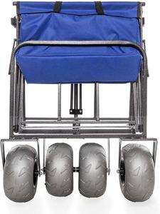 Hochwertiger Klapp wagen mit großen Ballon rädern <span class=keywords><strong>Beach</strong></span> Utility <span class=keywords><strong>Cart</strong></span> für Camping Hohe Sichtbarkeit für Handwagen und Trolleys - Product Image 4