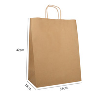 Sac cadeau classique personnalisé en papier kraft avec poignée torsadée, jetable, taille personnalisable, couleur et logo sur mesure