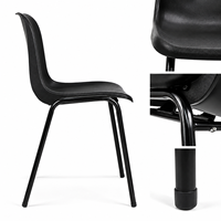 Chaise d'école en plastique PP de qualité commerciale, empilable, écologique, pliable, moderne, pour restaurant, café, maison, bureau, hôpital, extérieur
